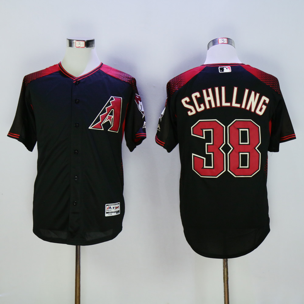 Men Arizona Diamondback #38 Schilling Black MLB Jerseys->arizona diamondback->MLB Jersey